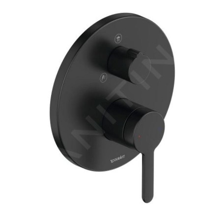 Duravit C.1 - Mitigeur de douche encastré, pour 2 sorties, noir mat C14210012046