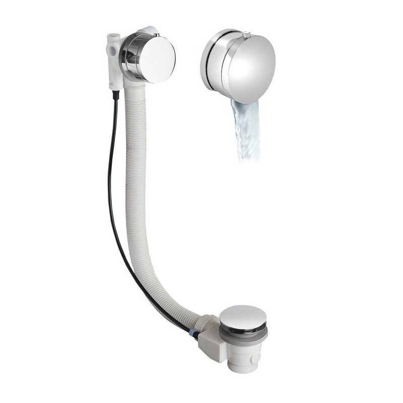 MARBLE Pop Up Bath Filler déchets (L) 775mm, Chrome