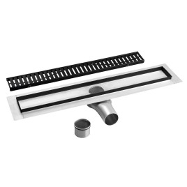 MANUS ONDA drain de sol en acier inoxydable avec grille, L-1150, DN50, noir mat