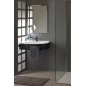 Console PULSE avec porte serviette, gauche, tapis noir