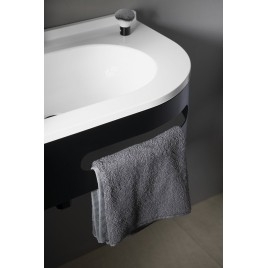 Console PULSE avec porte serviette, gauche, tapis noir