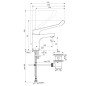 Ideal Standard Cerabase - Mitigeur de lavabo avec levier long , avec vidage, chrome BD061AA