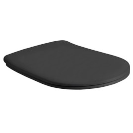 Abattant WC à fermeture amortie NOLITA SLIM, noir mat