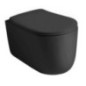 Abattant WC à fermeture amortie NOLITA SLIM, noir mat