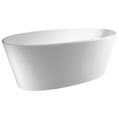 Baignoire îlot en marbre coulé TESS 157x70x67cm, blanche