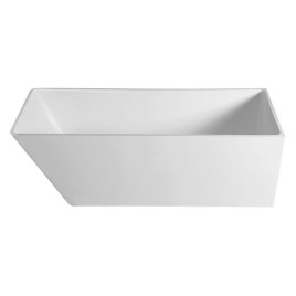 HERHIS Cast Marble Freestanding Bath 170x72x63cm, Blanc