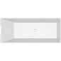 HERHIS Cast Marble Freestanding Bath 170x72x63cm, Blanc