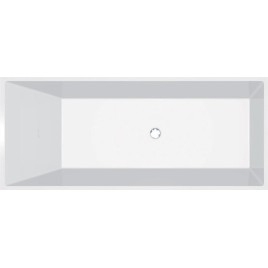 HERHIS Cast Marble Freestanding Bath 170x72x63cm, Blanc