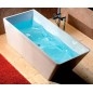HERHIS Cast Marble Freestanding Bath 170x72x63cm, Blanc