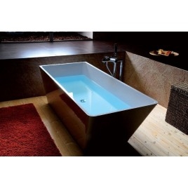 HERHIS Cast Marble Freestanding Bath 170x72x63cm, Blanc