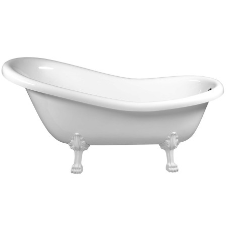 RETRO Freestanding Bath 158x76x71cm, White Legs, White