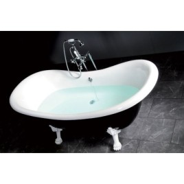 RETRO Freestanding Bath 158x76x71cm, White Legs, White