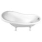 RETRO Freestanding Bath 158x76x71cm, White Legs, White