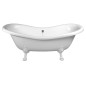 CHARLESTON Bath 188x83x69cm, Legs blancs, Blanc