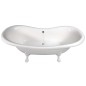 CHARLESTON Bath 188x83x69cm, Legs blancs, Blanc