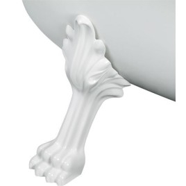 CHARLESTON Bath 188x83x69cm, Legs blancs, Blanc