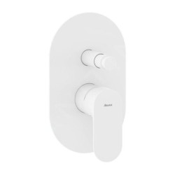 Ravak Eleganta - Mitigeur encastré 2 sorties, avec corps d’encastrement, blanc mat X070261
