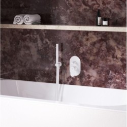 Ravak Eleganta - Mitigeur encastré 2 sorties, avec corps d’encastrement, blanc mat X070261