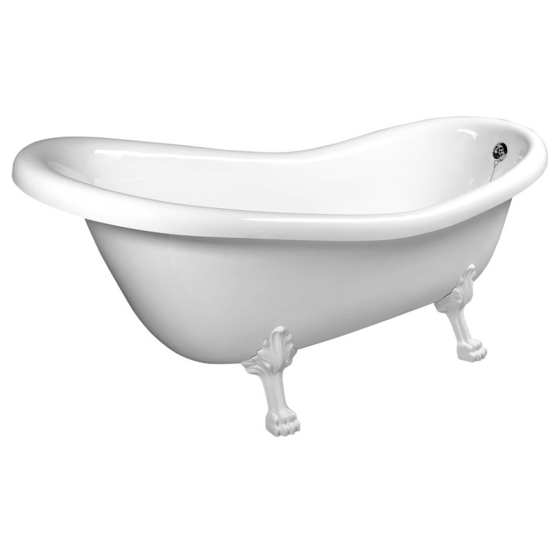 RETRO Freestanding Bath 167,5x76x71cm, White Legs, White