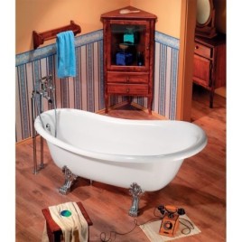 RETRO Freestanding Bath 167,5x76x71cm, White Legs, White