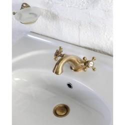 Sapho Reitano Rubinetteria Antea - Mitigeur de lavabo avec bonde, bronze 3176