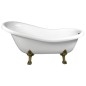 RETRO Freestanding Bath 167,5x76x71cm Bronze Legs, Blanc