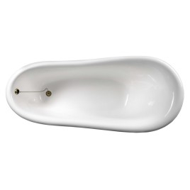 RETRO Freestanding Bath 167,5x76x71cm Bronze Legs, Blanc