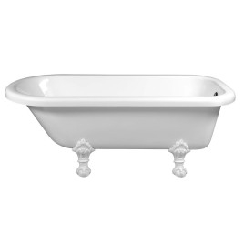 FOXTROT Bain blanc 170x75x49cm, Jambes blanches