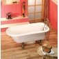 FOXTROT Bain libre 170x75x47cm, Jambes de bronze, Blanc