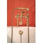 FOXTROT Bain libre 170x75x47cm, Jambes de bronze, Blanc