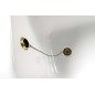 FOXTROT Bain libre 170x75x47cm, Jambes de bronze, Blanc