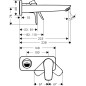 Hansgrohe Talis E - Mitigeur de lavabo encastré, blanc mat 71734700