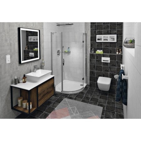 SKARA Rockstone Countertop 805x12x470 mm, blanc mat