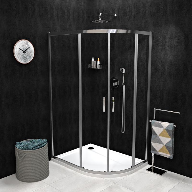 SIGMA SIMPLY Quadrant Shower Enclosure 1000x800mm, R550, L/R, verre clair SIGMA SIMPLY Quadrant Shower Enclosure 1000x800mm, R550, L/R, verre clair