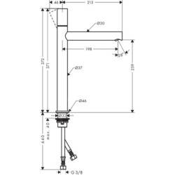 Axor Uno - Mitigeur de lavabo 260, chrome 45004000
