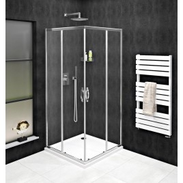 SIGMA SIMPLY Porte de douche coulissante pour entrée d'angle 800 mm, verre clair