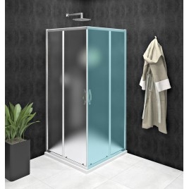 SIGMA SIMPLY Porte de douche coulissante pour entrée d'angle 1000 mm, verre BRICK
