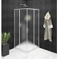 SIGMA SIMPLY Porte de douche coulissante pour entrée d'angle 1000 mm, verre BRICK SIGMA SIMPLY Porte de douche coulissante pour entrée d'angle 1000 mm, verre BRICK