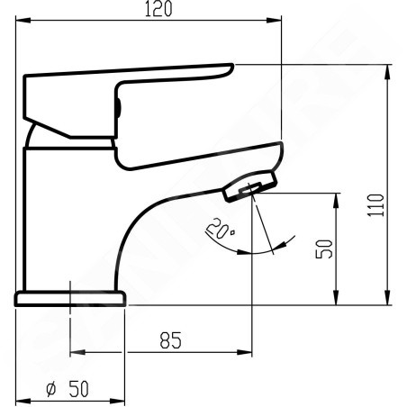 Novaservis Titania Simply - Mitigeur de lavabo, chrome 90101/1,0