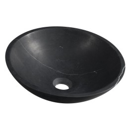 BLOK lavabo en pierre Ø 40 cm, marquin mat noir
