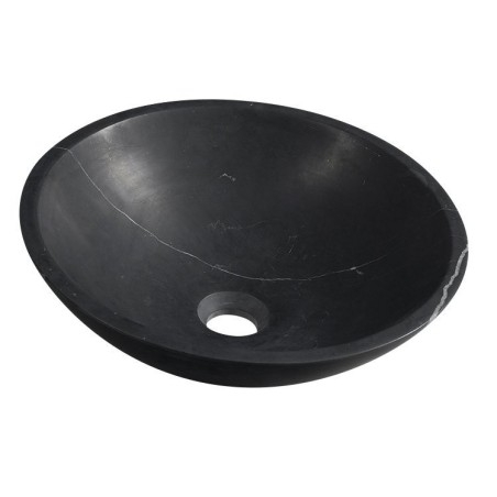 BLOK lavabo en pierre Ø 40 cm, marquin mat noir