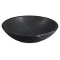 BLOK lavabo en pierre Ø 40 cm, marquin mat noir