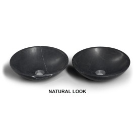 BLOK lavabo en pierre Ø 40 cm, marquin mat noir