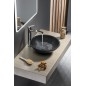 BLOK lavabo en pierre Ø 40 cm, marquin mat noir