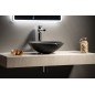 BLOK lavabo en pierre Ø 40 cm, marquin mat noir