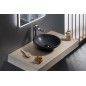 BLOK lavabo en pierre Ø 40 cm, marquin mat noir