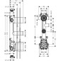 Axor Corps d’encastrement - Corps d’encastrement pour module thermostatique encastré pour trois sorties, chrome 36708180