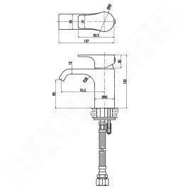 Sapho Small - Mitigeur de lavabo, chrome SM08