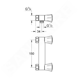 Grohe Costa L - Mélangeur de douche, chrome 26308001