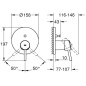 Grohe Concetto - Mitigeur encastrable pour 2 sorties, chrome 24054001